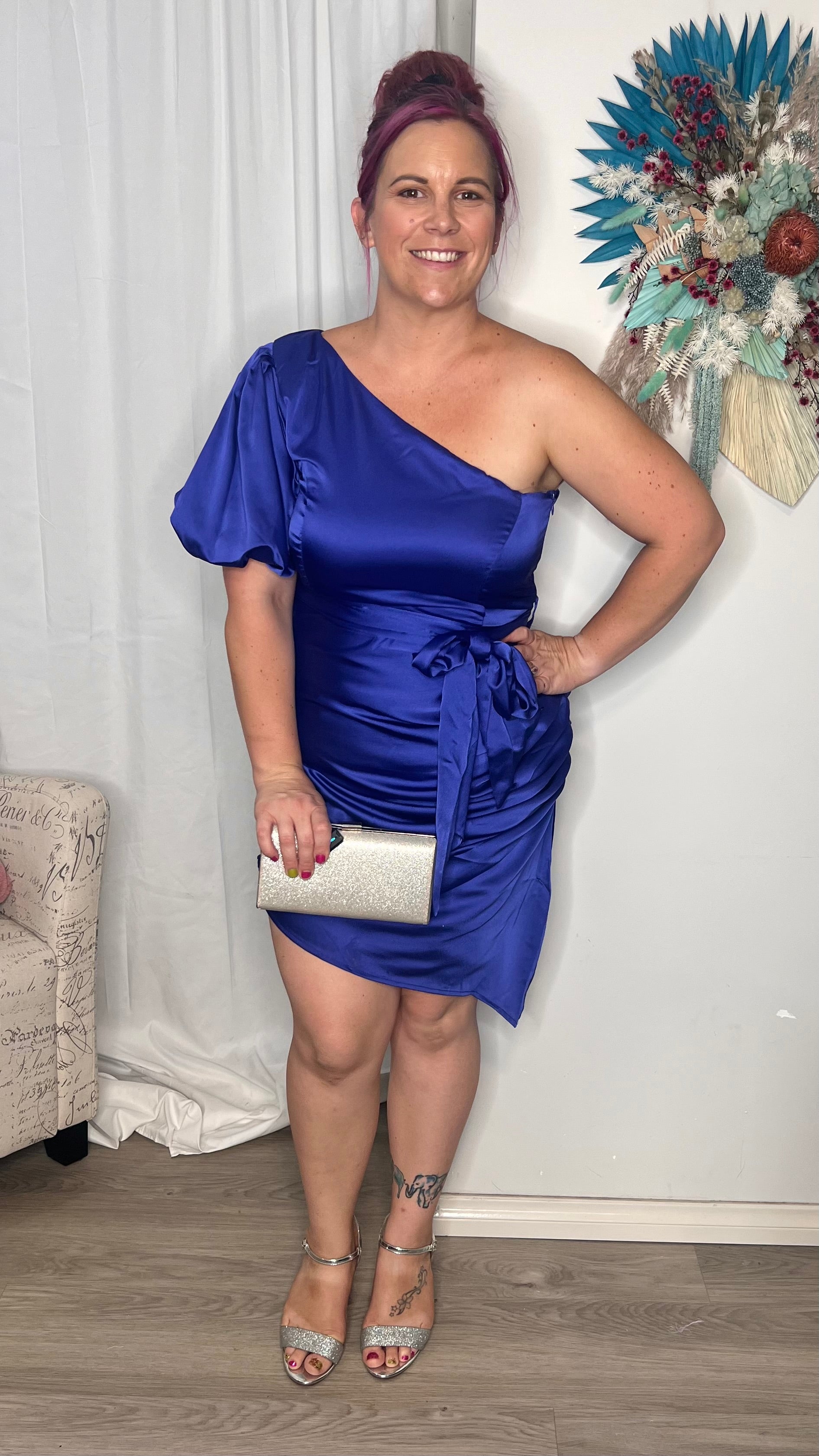 Royal blue dress hot sale size 20