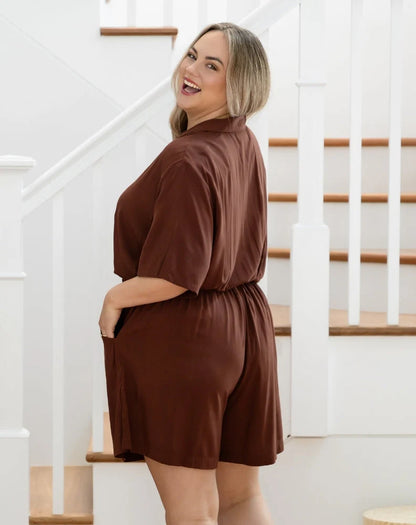 Leah Playsuit - Mocha