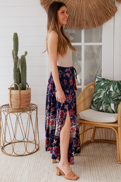 Diana Skirt - Navy Floral