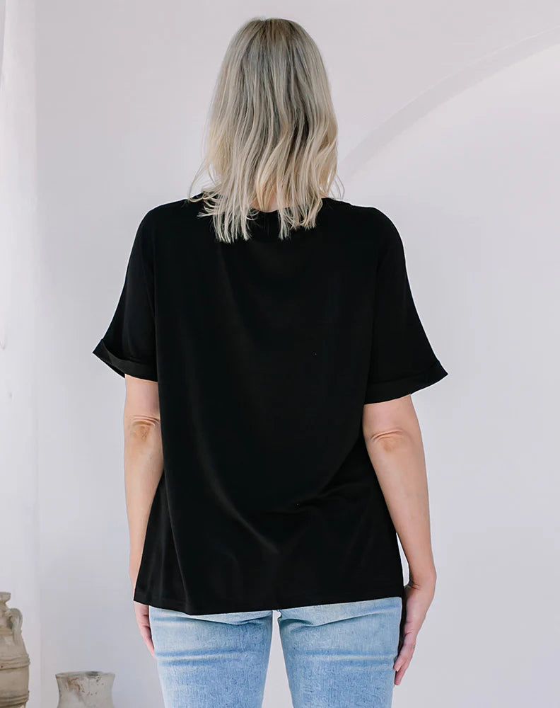 Relaxed Roll Sleeve Tee