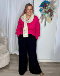 NEW Thelma Scarf - Navy | Betty Basics | Crowd pleaser Thelma Scarf in two new colours - your winter wardrobe's new fave accessory! Keep cosy and stylish with this fun and versatile accessory. Thelma's best