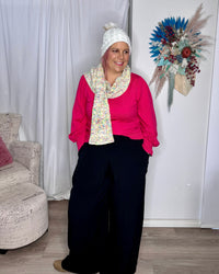 NEW Thelma Scarf - Navy | Betty Basics | Crowd pleaser Thelma Scarf in two new colours - your winter wardrobe's new fave accessory! Keep cosy and stylish with this fun and versatile accessory. Thelma's best