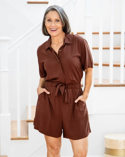 Leah Playsuit - Mocha