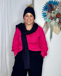 NEW Thelma Scarf - Navy | Betty Basics | Crowd pleaser Thelma Scarf in two new colours - your winter wardrobe's new fave accessory! Keep cosy and stylish with this fun and versatile accessory. Thelma's best