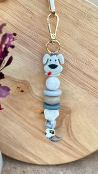 Oto & Iti Keyring | Oto & Iti | Add some personality to your keys or bag with a handmade keyring by Oto &amp; Iti
Features: 

Lobster claw
Silicone beads
Varied designs

Hardware: Varied - gold loo