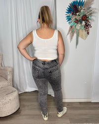 **PREORDER** Bianca Slim Stretch Jeans - Grey Stone Wash | Wakee Denim | PREORDER - ETA End of June (fingers crossed for sooner!)
This super stretch skinny is very generous in its sizing and has a good leg length for taller customers or t