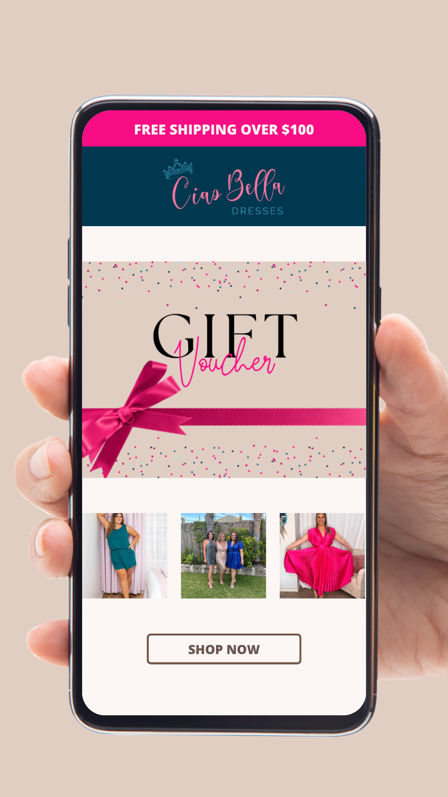 Gift Voucher | Ciao Bella Dresses | Give your loved ones the gift of style, with a gift card to Ciao Bella Dresses. Can't decide on a gift? Our gift vouchers are the perfect go to - let your loved ones