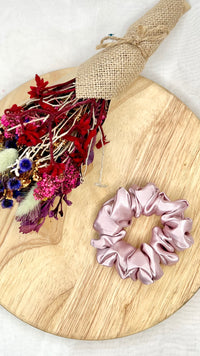 Berry Sweet Regular Satin Scrunchies | Berry Sweet Scrunchies | Satin scrunchies are our top seller, a crowd favourite! Super stretchy and comfortable to wear - you won't be disappointed! This scrunchie comes in a variety of gorg