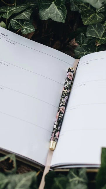 Typoflora Rollerball Pen | Typoflora | Compliment your Typoflora notebook with a refillable rollerball pen in a gorgeous floral print

premium rollerball pen with refillable 0.5mm tip, black ink
stainless