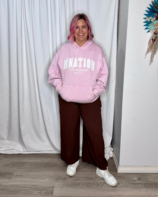 Worldclass Oversized Hoodie - Powder Pink