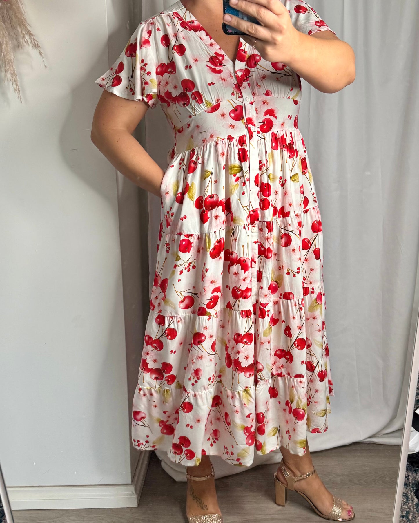 Cherry Blossom Midi Dress