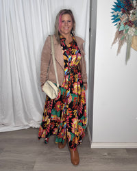 Bianka Dress - Black Tropics