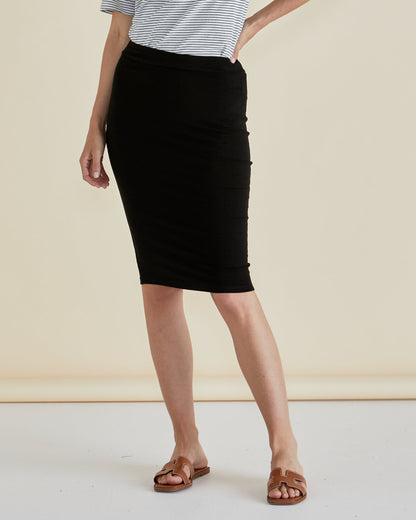 Alicia Midi Skirt - Black