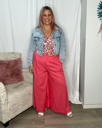 *NEW* Francesca Wide Leg Pants | Sass Clothing | Step into chic comfort with the Francesca Wide Leg Pant! Tailored for a relaxed fit, these pants boast a wide leg profile and a stylish flat front waistband. The ela