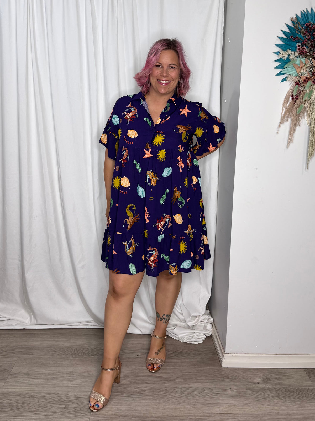 Amelia Dress - Tropical Ocean
