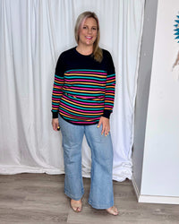 Sophie Knit Jumper - Rainbow Stripe