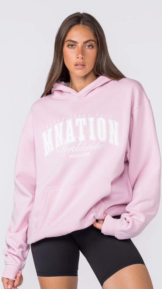 Worldclass Oversized Hoodie - Powder Pink