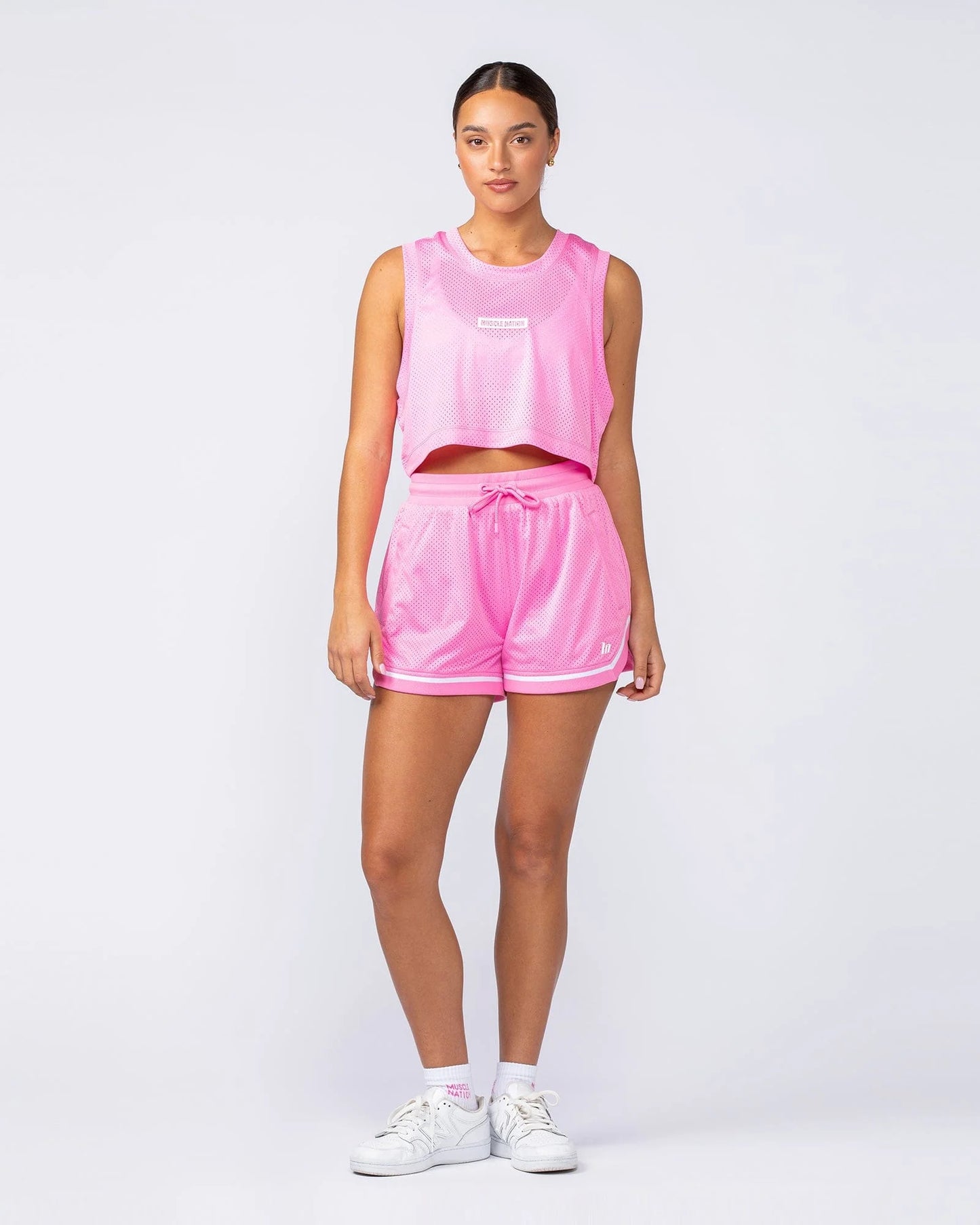 Muscle Nation 3” Basketball Shorts - Hollywood Pink