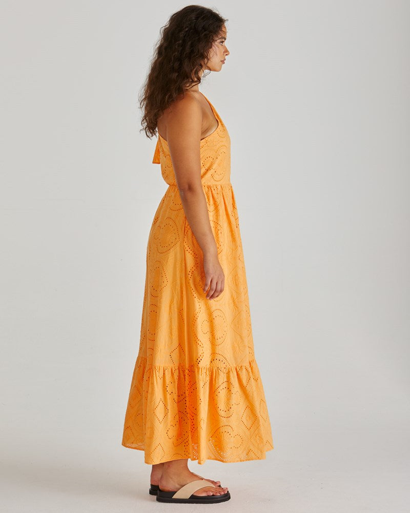 Riva One Shoulder Maxi Dress - Orange