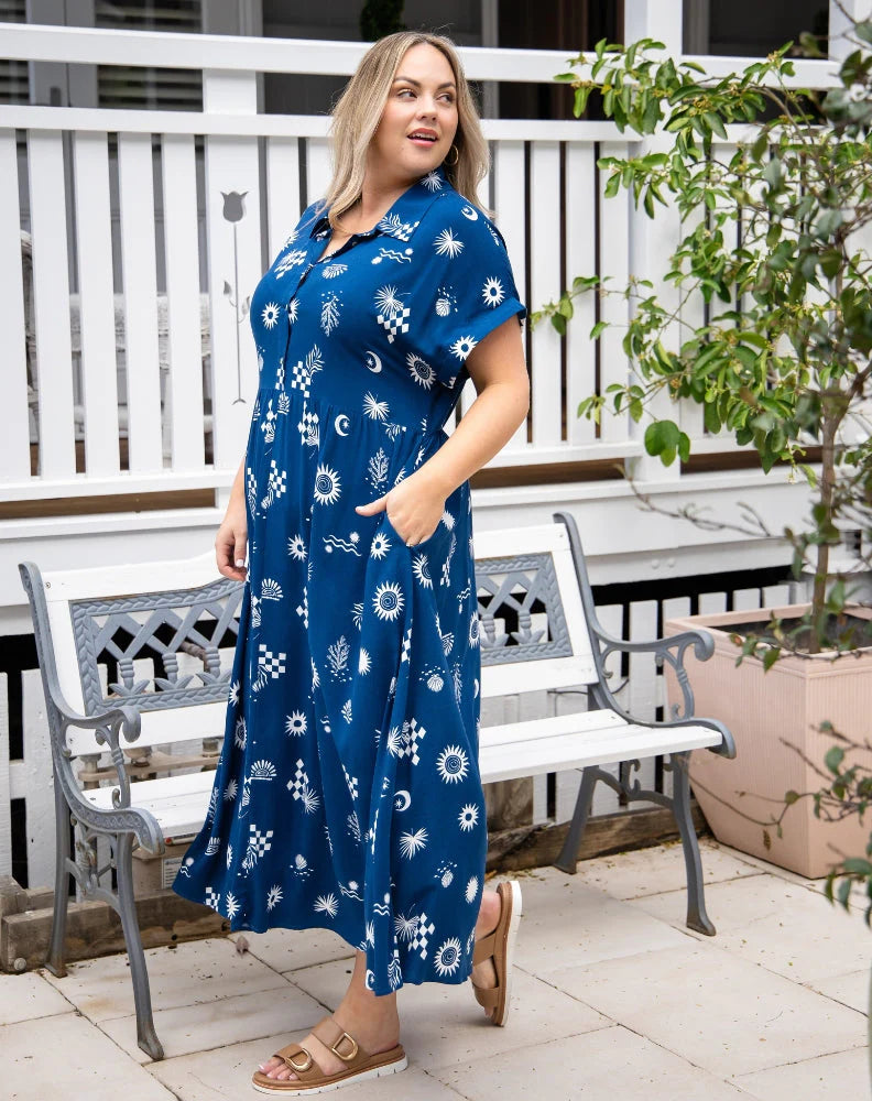 Elsie Dress - Blue Paradise