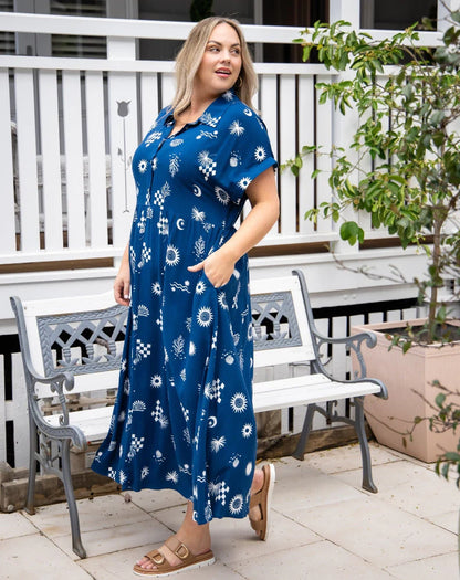 Elsie Dress - Blue Paradise