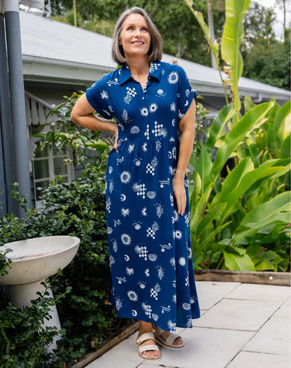 Elsie Dress - Blue Paradise