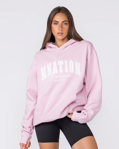 Worldclass Oversized Hoodie - Powder Pink