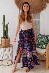 Diana Skirt - Navy Floral