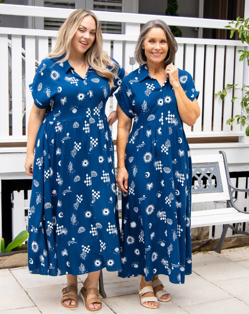 Elsie Dress - Blue Paradise
