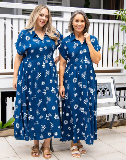 Elsie Dress - Blue Paradise