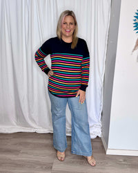 Sophie Knit Jumper - Rainbow Stripe