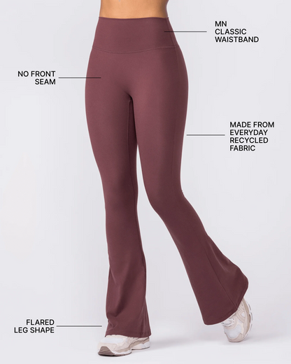 MN Everyday High Rise Flare Leggings - Rocky Road