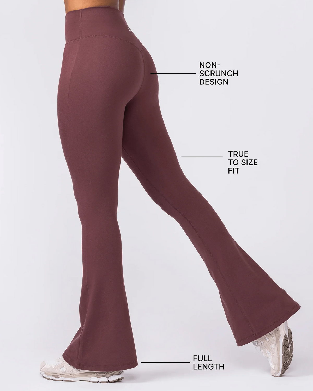 MN Everyday High Rise Flare Leggings - Rocky Road