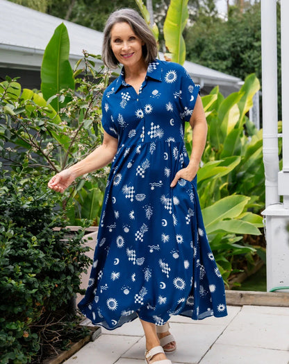 Elsie Dress - Blue Paradise