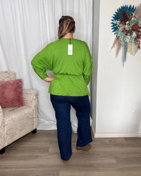 Bayeaux Wrap Top - Green | Betty Basics | The Bayeaux Top combines a classic shape with a comfortable fit, making this the go to when pairing with your fave bottoms
Features:

Faux wrap (breastfeeding friend