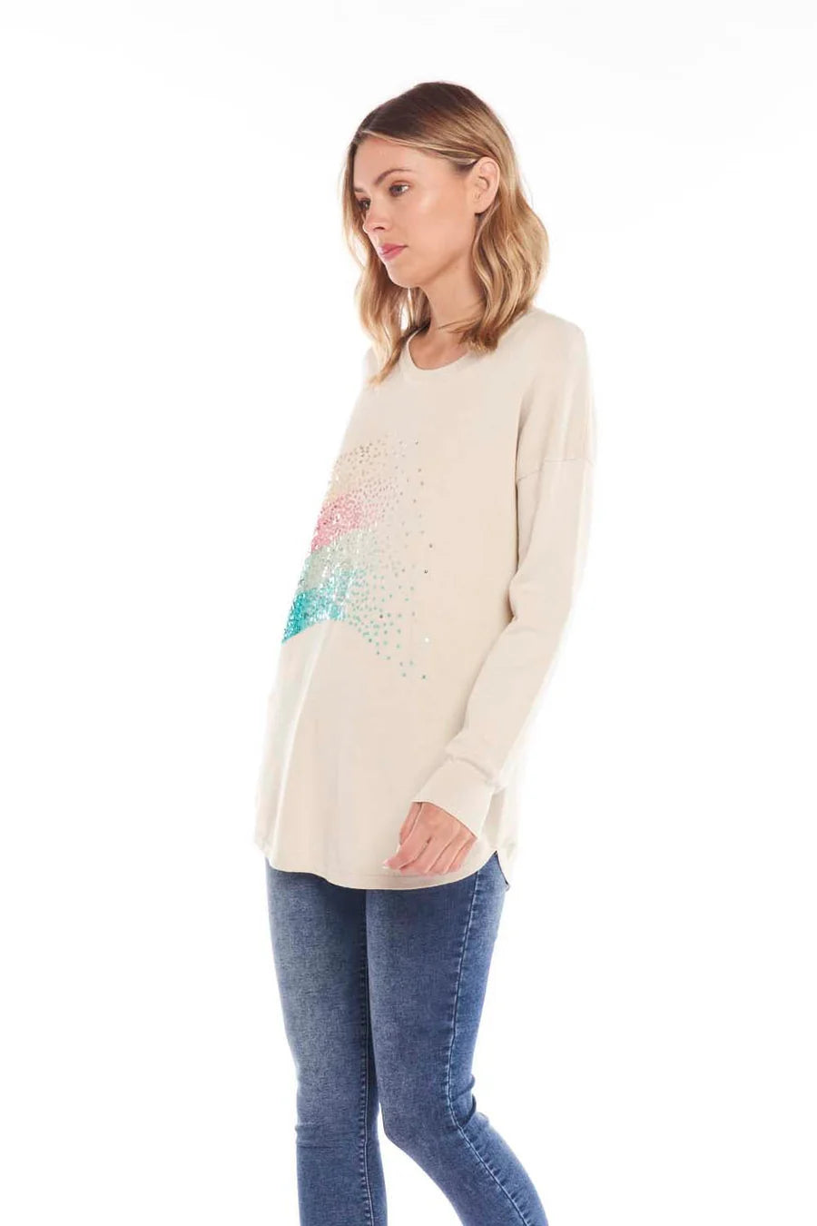 Sophie Knit Jumper - Glitter Rainbow