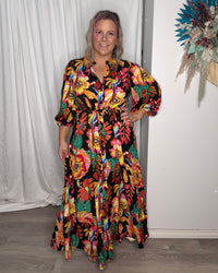 Bianka Dress - Black Tropics