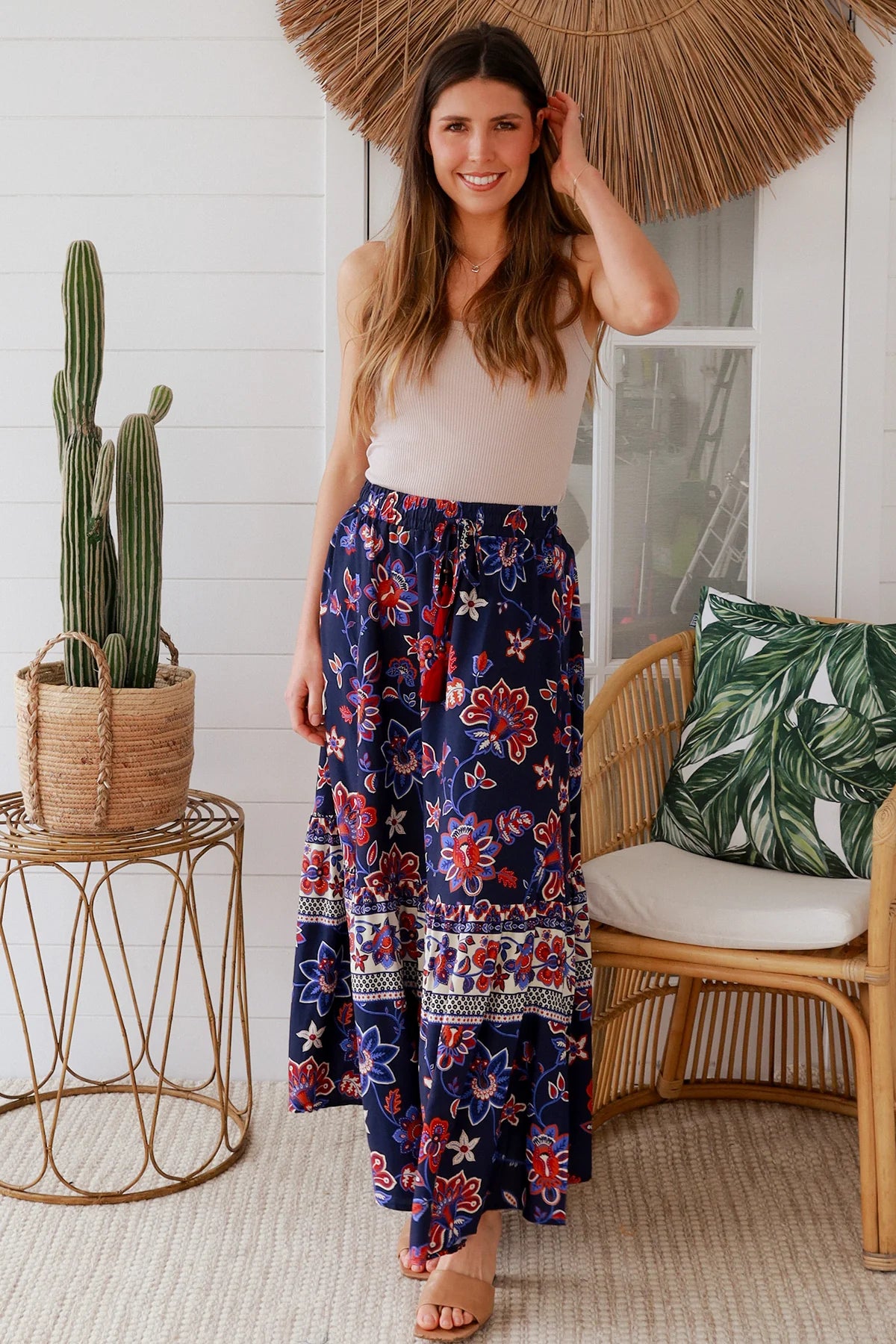 Diana Skirt - Navy Floral