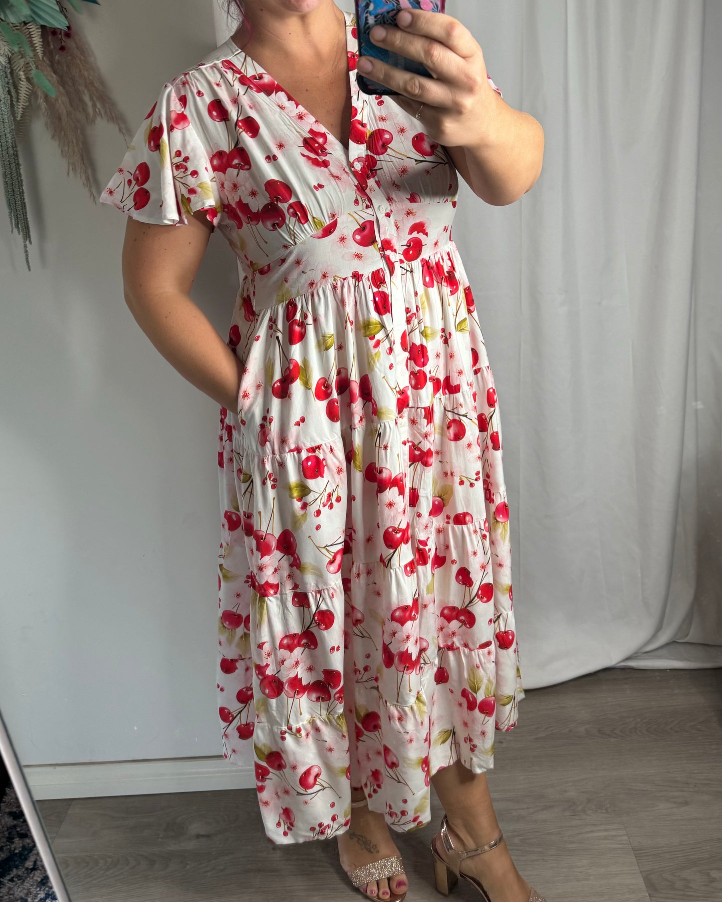 Cherry Blossom Midi Dress