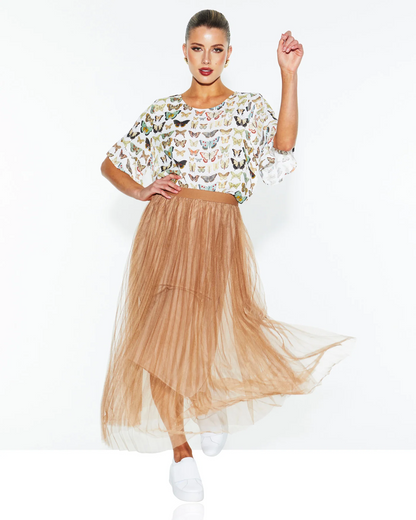 Sway Mesh Fairy Skirt - Tan