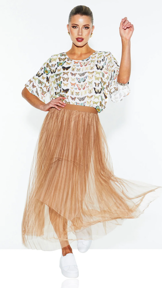 Sway Mesh Fairy Skirt - Tan