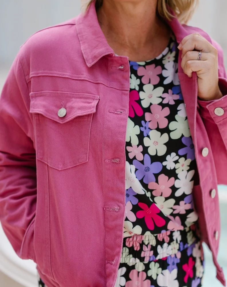 Frankie Denim Jacket - Pink