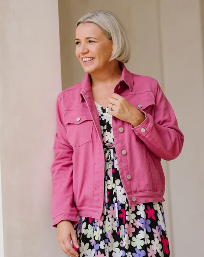 Frankie Denim Jacket - Pink