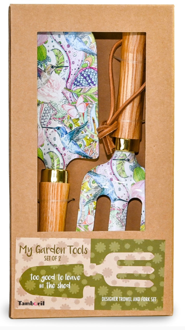 *COMING SOON* Botanics Gardening Tools: A gorgeous gift for the avid gardener. These Tamboril Metal Garden Tool Set come with a hand trowel and fork (approx 27cm long), each printed with a stunning botanic - Ciao Bella Dresses - Tamboril