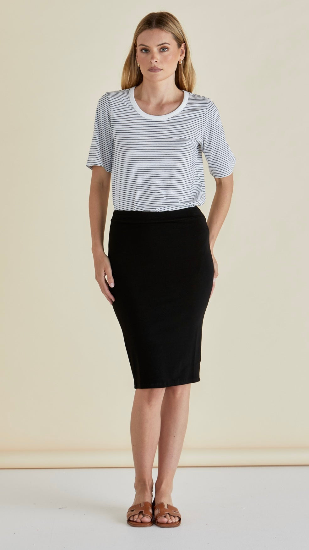 Alicia Midi Skirt - Black