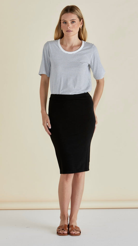 Alicia Midi Skirt - Black