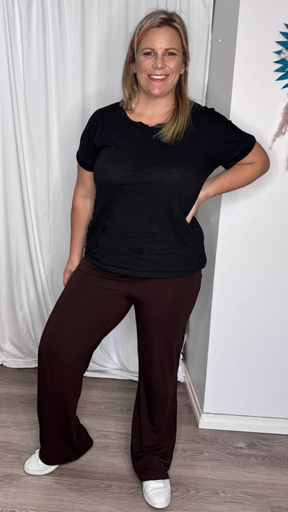 Houston Bamboo Pants - Chocolate