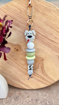 Oto & Iti Keyring | Oto & Iti | Add some personality to your keys or bag with a handmade keyring by Oto &amp; Iti
Features: 

Lobster claw
Silicone beads
Varied designs

Hardware: Varied - gold loo