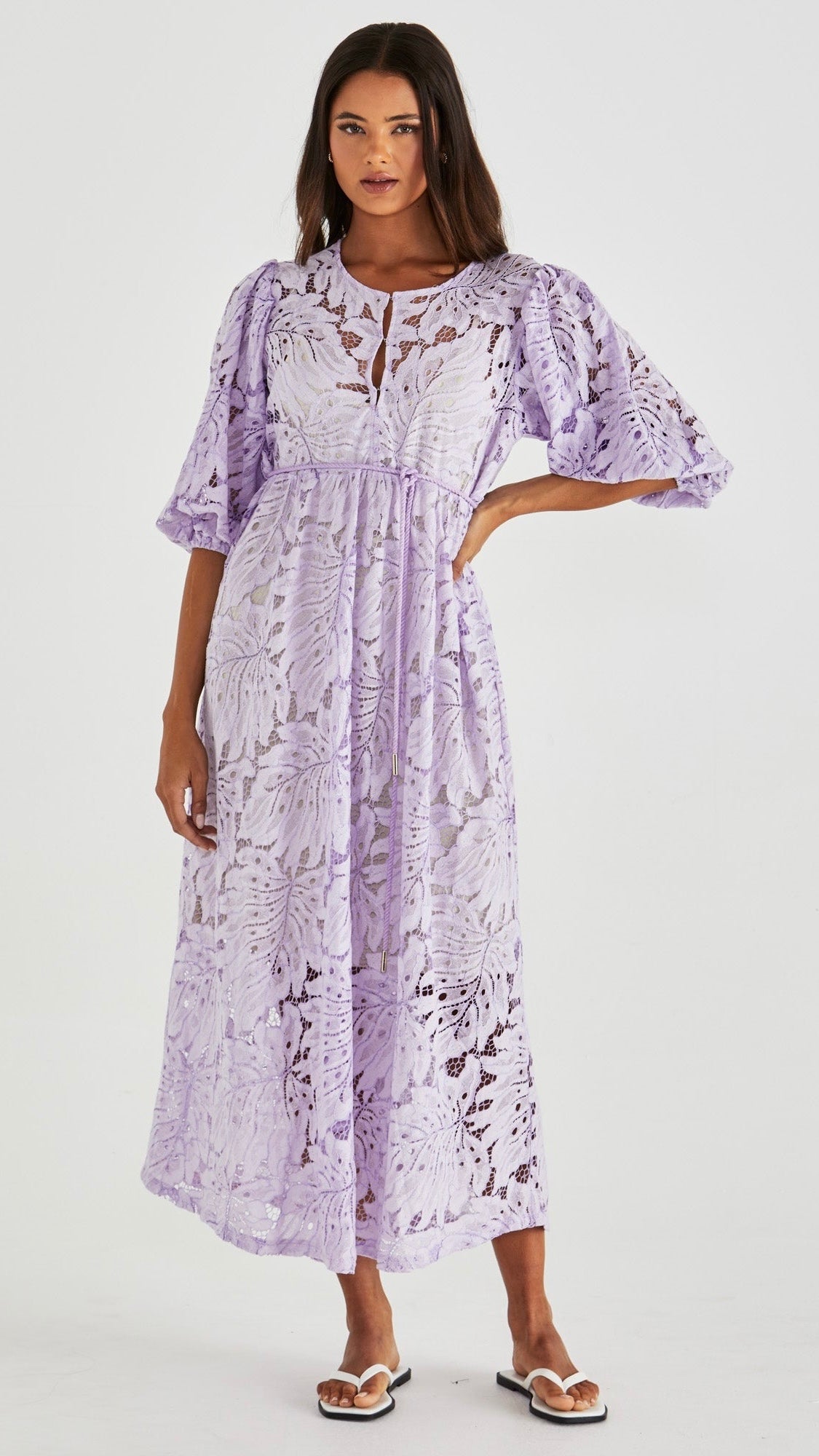 Hilde Lace Dress - Lilac