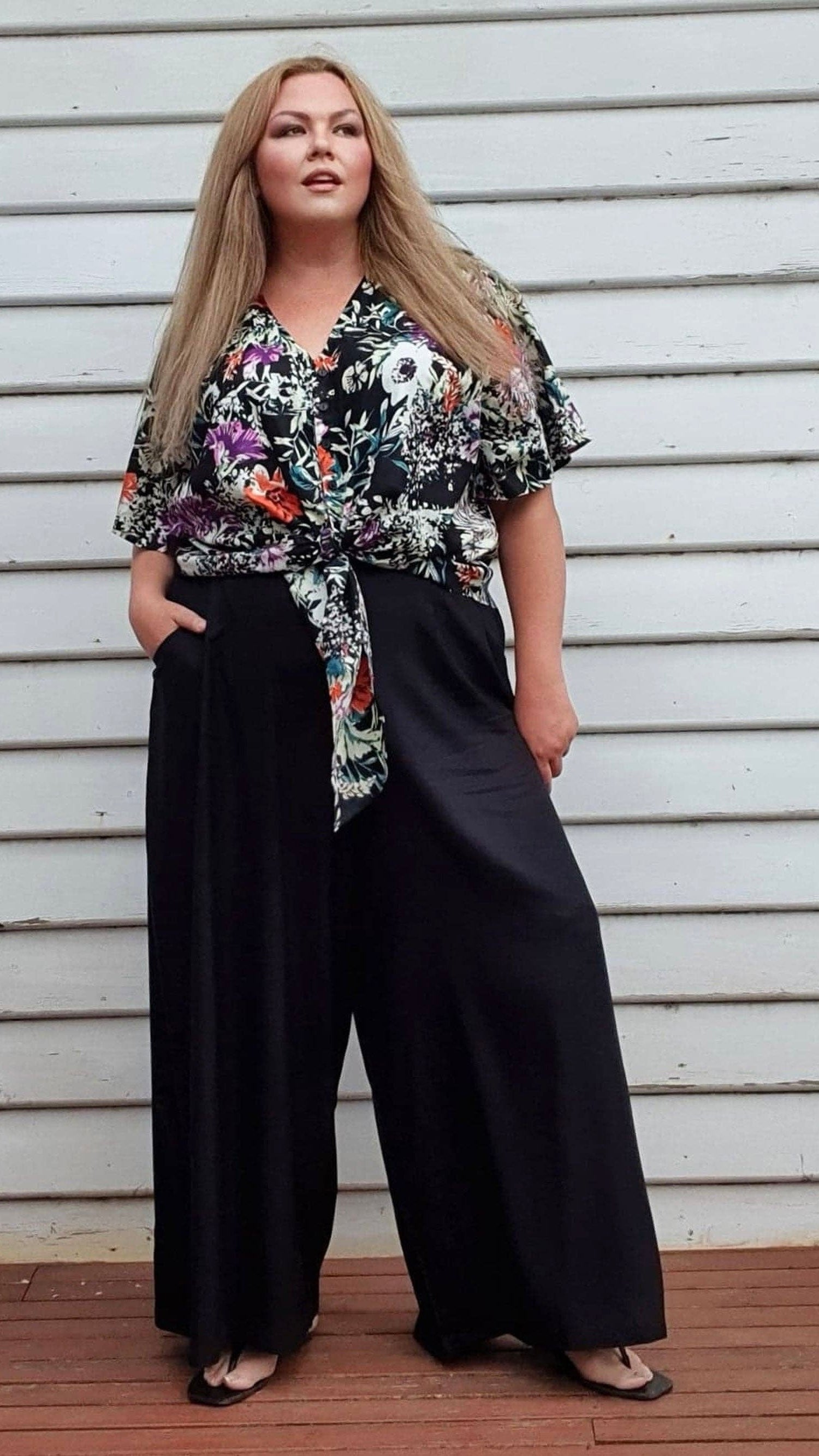 a new day | Pants & Jumpsuits | A New Day Womens Plus Size 22 Highrise  Relaxed Fit Baggy Wide Leg Trousers | Poshmark